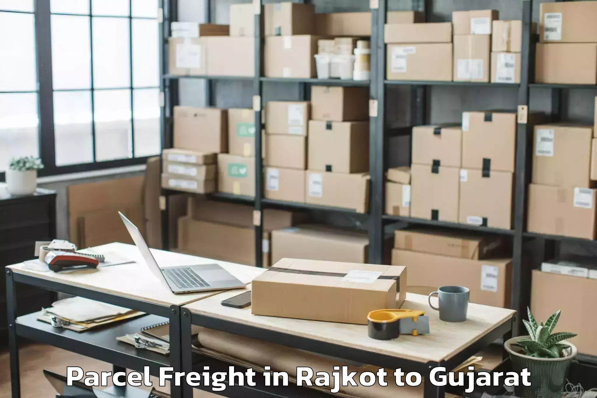 Top Rajkot to Kharod Parcel Freight Available